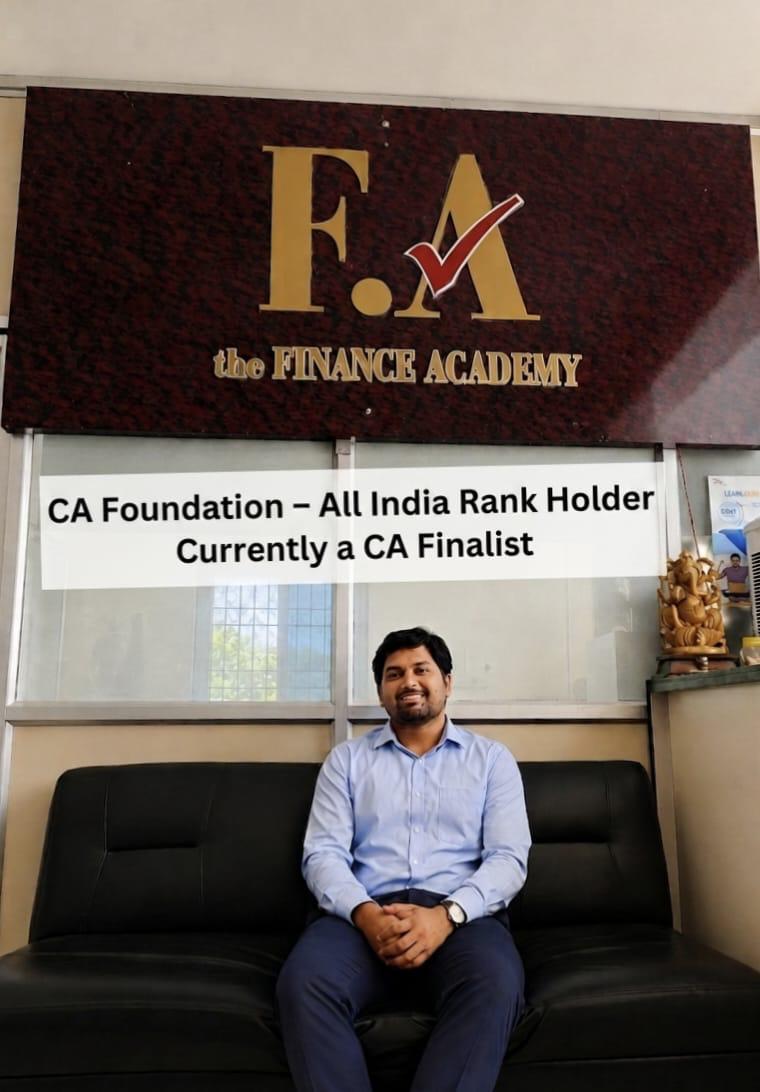CA Foundation All India Rank Holder at FA